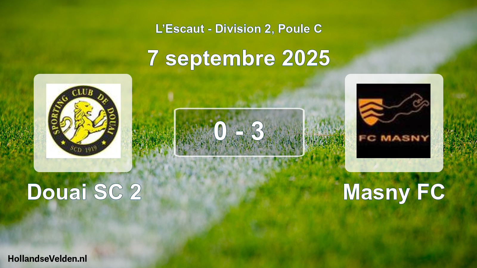 Gespeelde wedstrijd: Douai SC 2 - Masny FC 0 - 3 (7 september 2025)