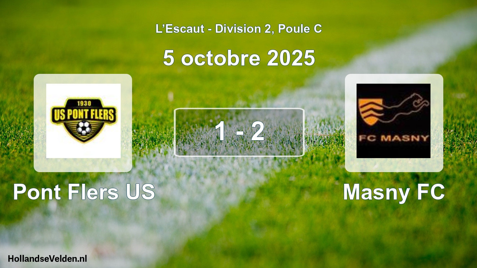 Match joué: Pont Flers US - Masny FC 1 - 2 (5 octobre 2025)