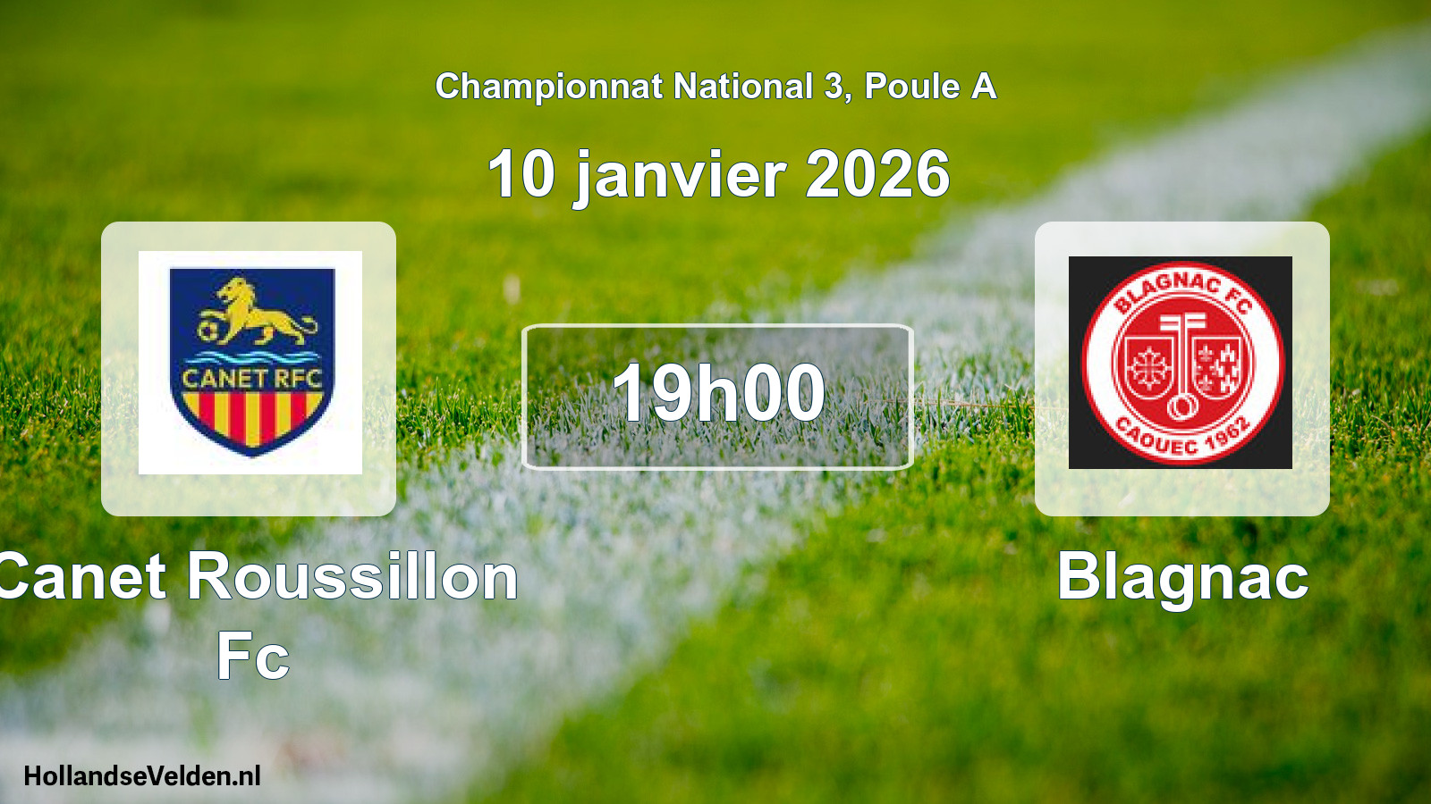 Geplande wedstrijd: Canet Roussillon Fc - Blagnac (10 janvier 2026)