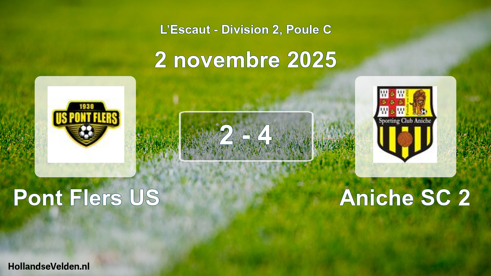 Total number of matches played: Pont Flers US - Aniche SC 2 2 - 4 (2 November 2025)