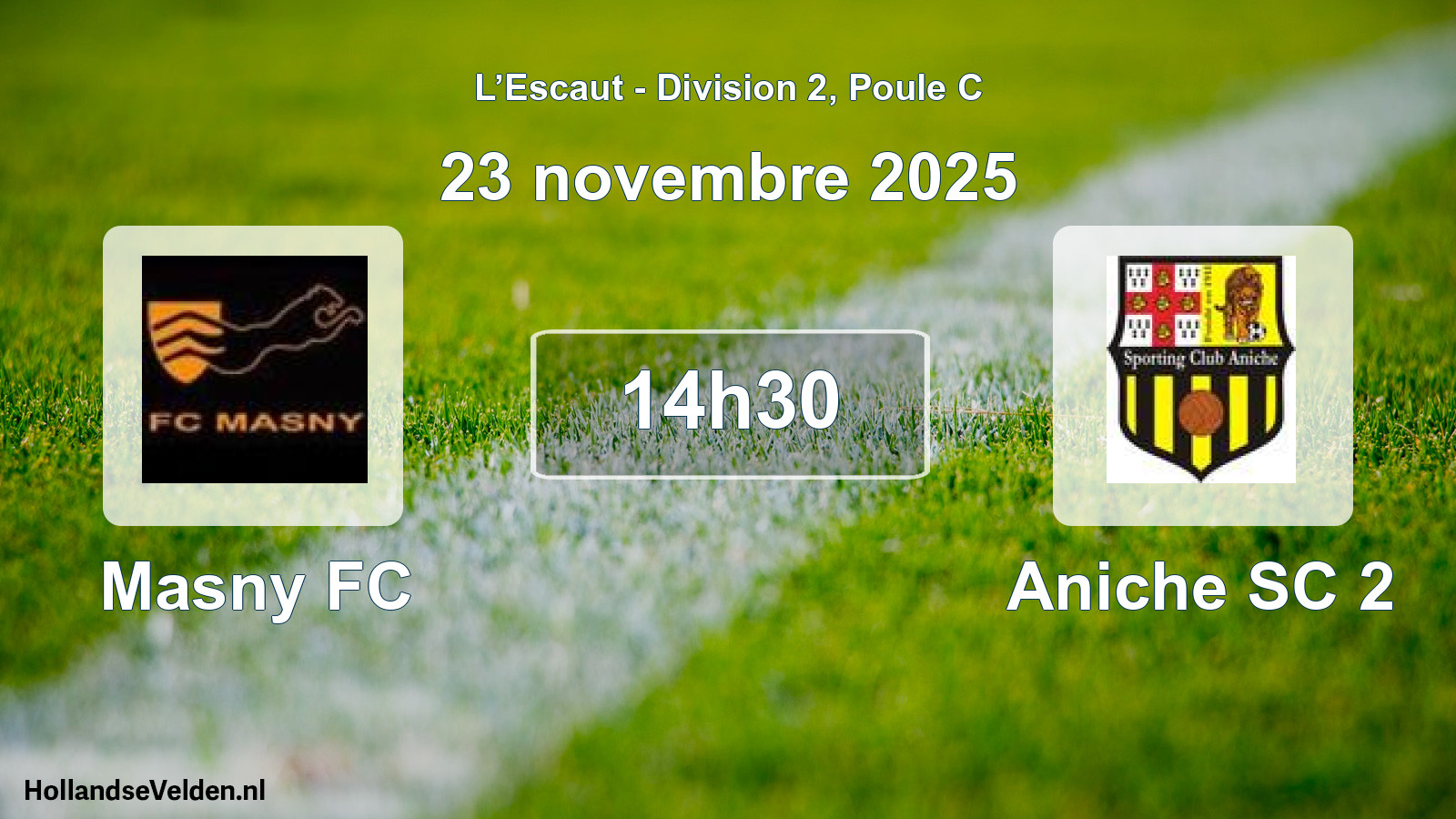Match programmé: Masny FC - Aniche SC 2 (23 novembre 2025)