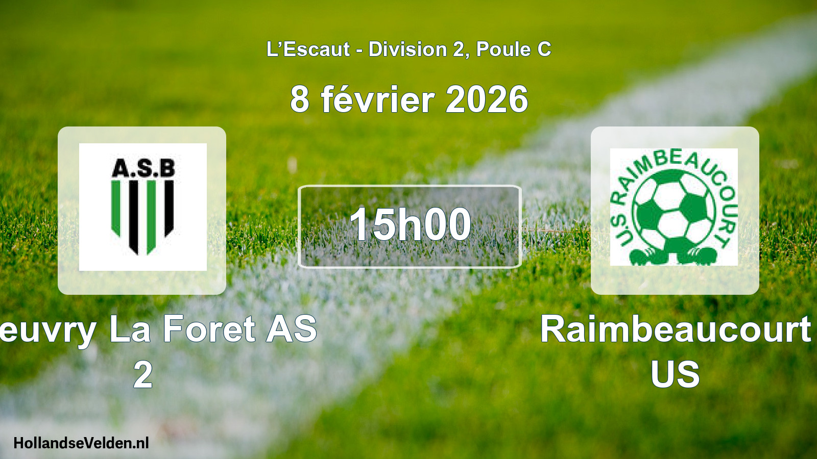 Geplande wedstrijd: Beuvry La Foret AS 2 - Raimbeaucourt US (8 februari 2026)