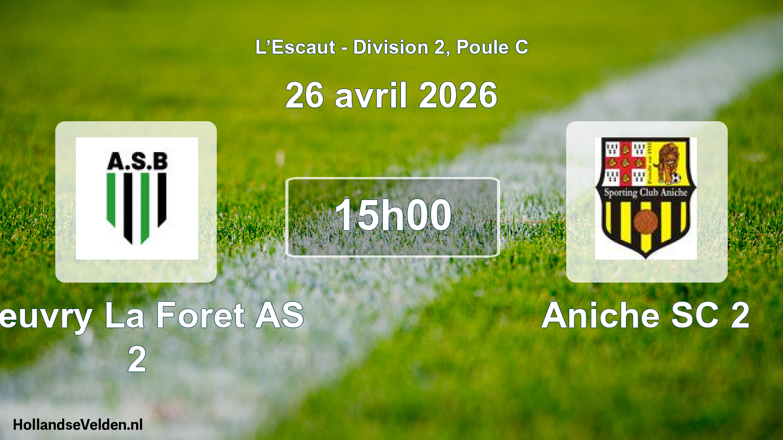 Geplande wedstrijd: Beuvry La Foret AS 2 - Aniche SC 2 (26 april 2026)