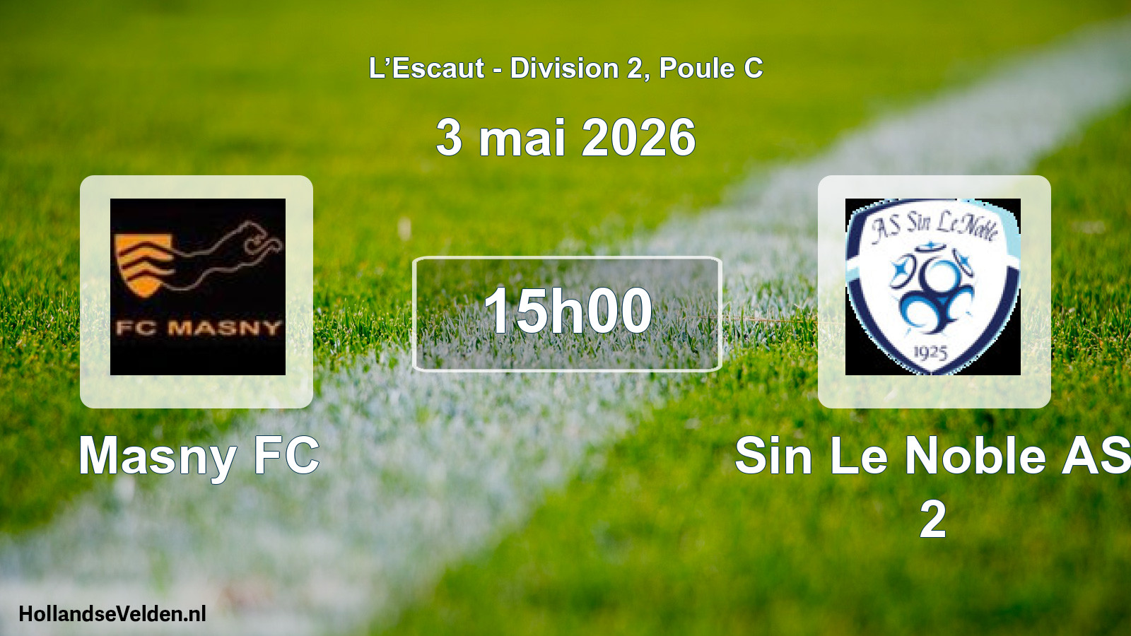 Geplande wedstrijd: Masny FC - Sin Le Noble AS 2 (3 mei 2026)