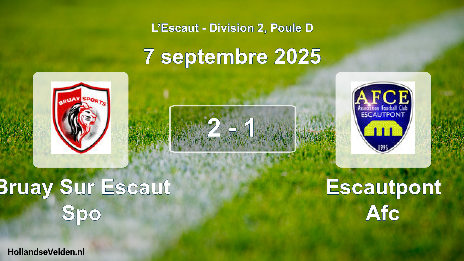 Match joué: Bruay Sur Escaut Spo - Escautpont Afc 2 - 1 (7 septembre 2025)