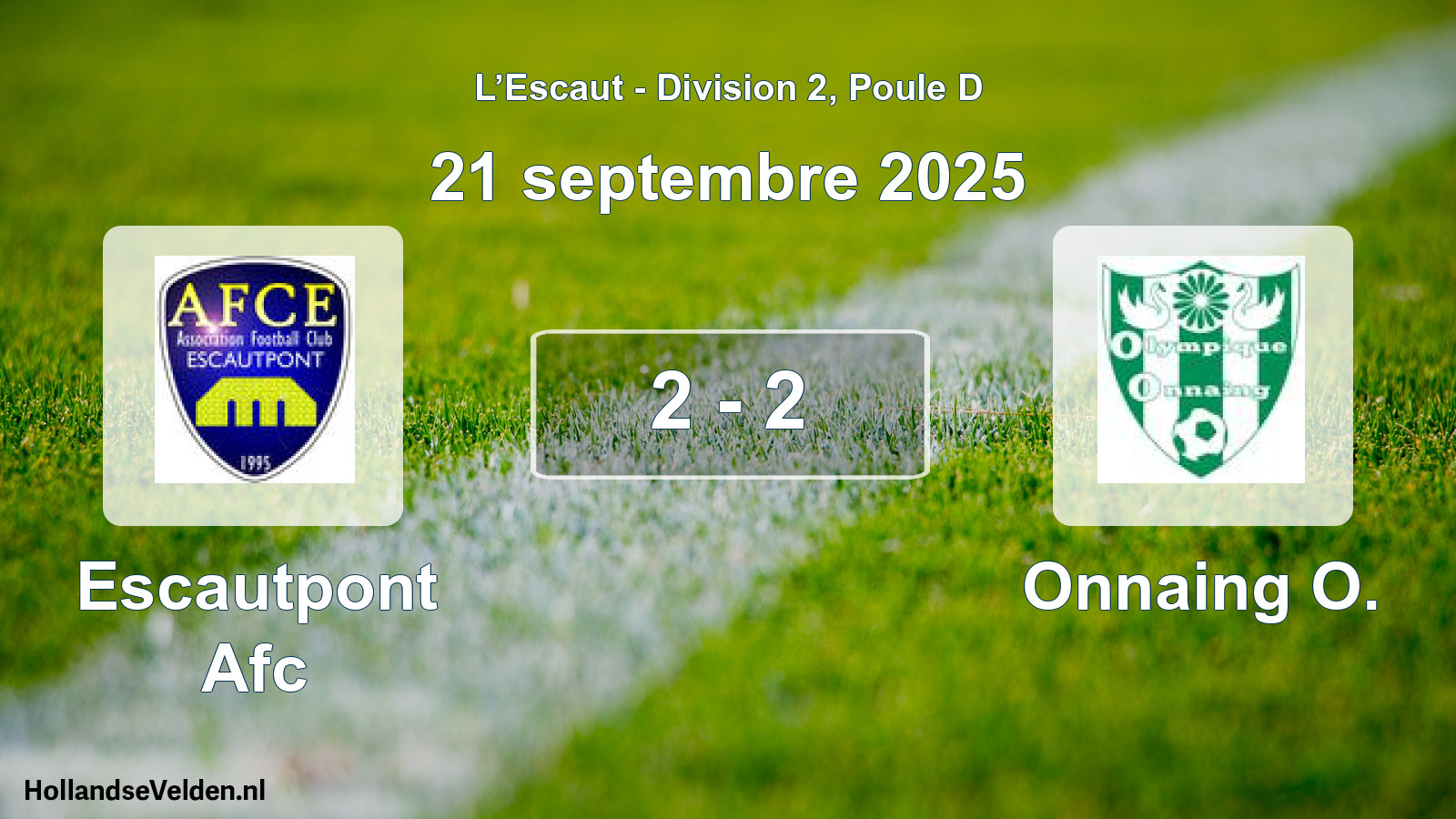 Match joué: Escautpont Afc - Onnaing O. 2 - 2 (21 septembre 2025)