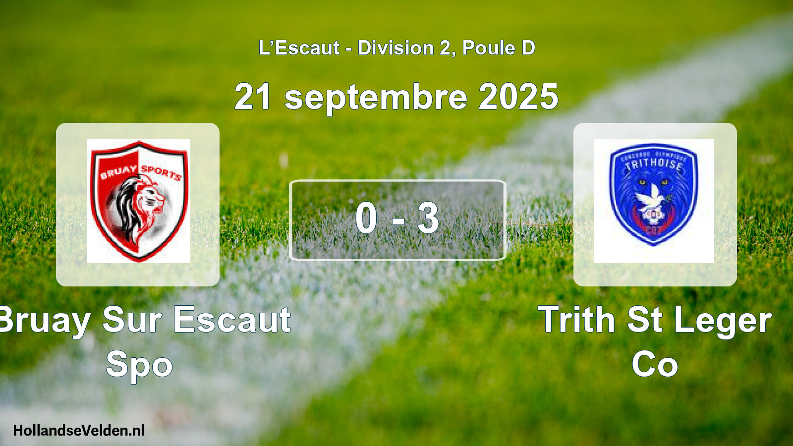 Match joué: Bruay Sur Escaut Spo - Trith St Leger Co 0 - 3 (21 septembre 2025)