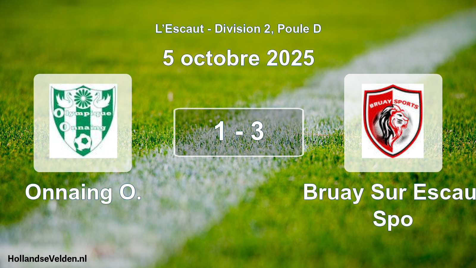 Match joué: Onnaing O. - Bruay Sur Escaut Spo 1 - 3 (5 octobre 2025)
