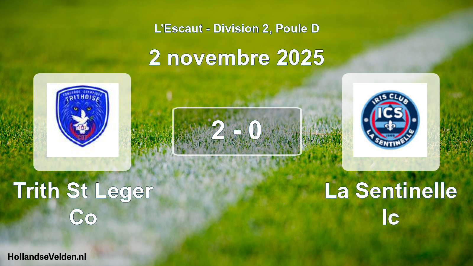 Match joué: Trith St Leger Co - La Sentinelle Ic 2 - 0 (2 novembre 2025)