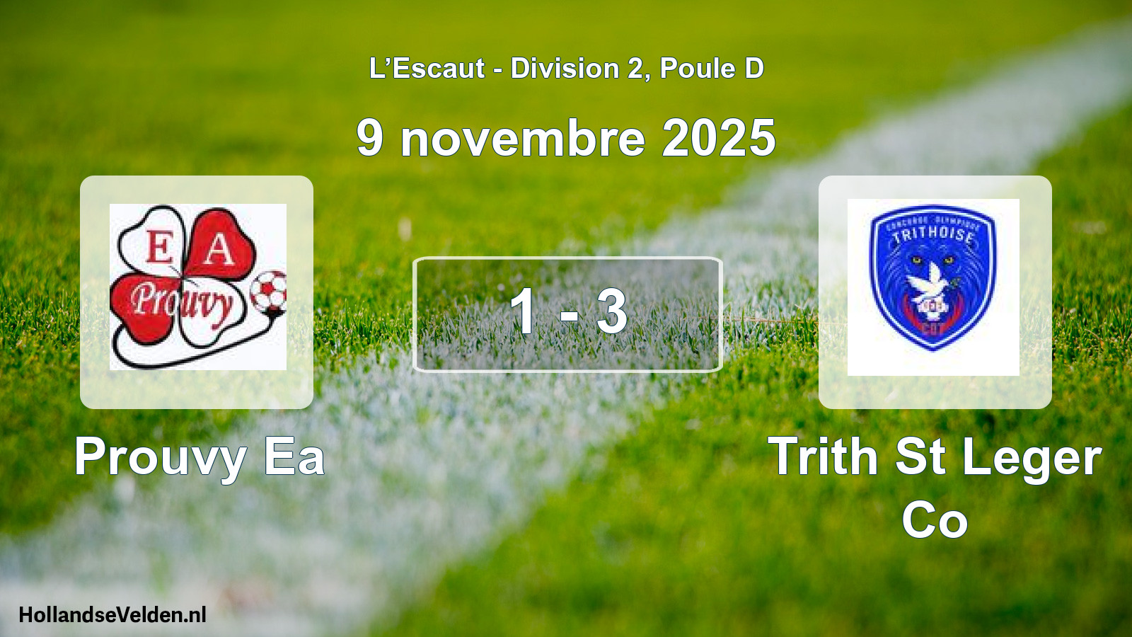 Match joué: Prouvy Ea - Trith St Leger Co 1 - 3 (9 novembre 2025)