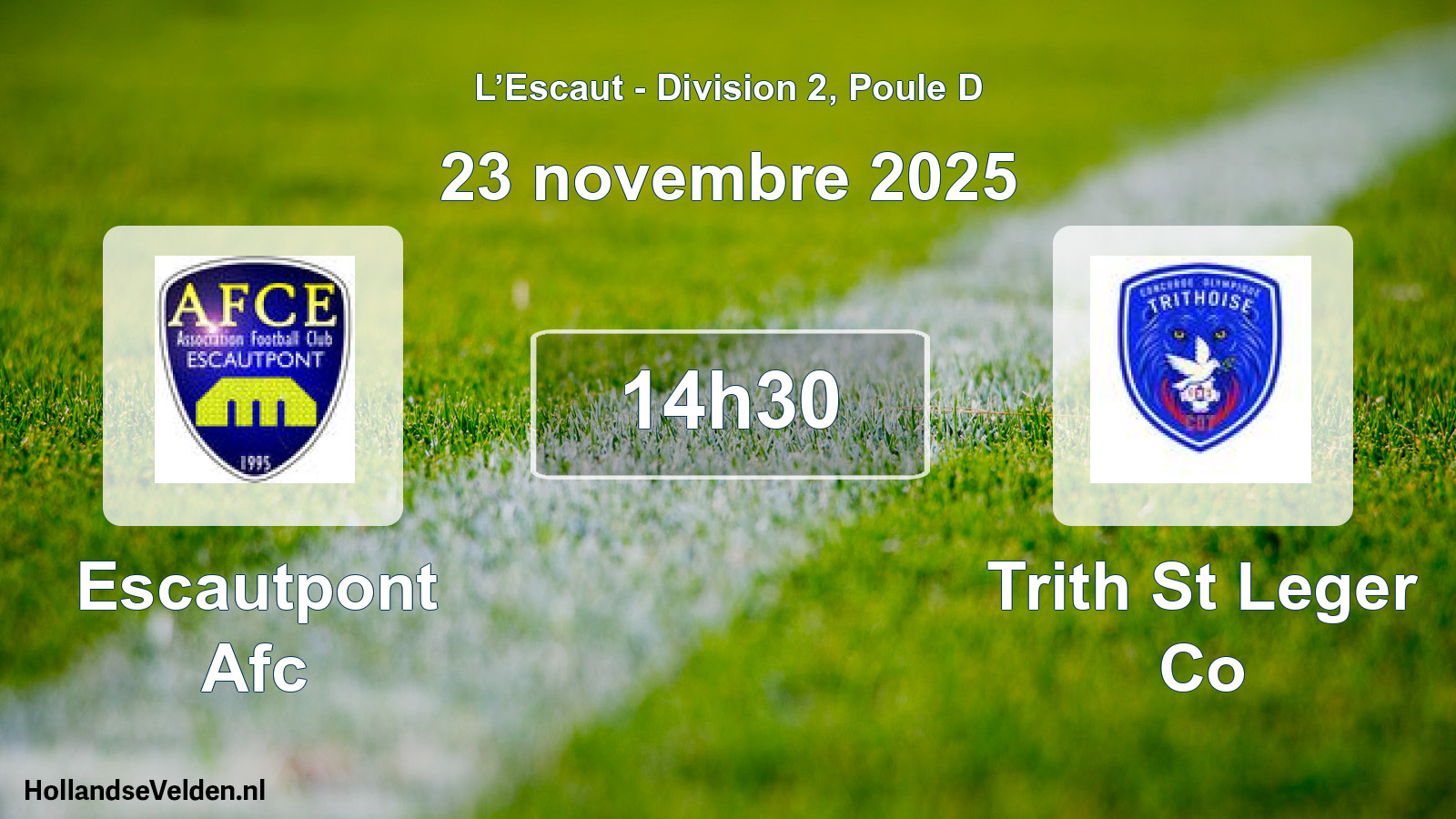 Match programmé: Escautpont Afc - Trith St Leger Co (23 novembre 2025)