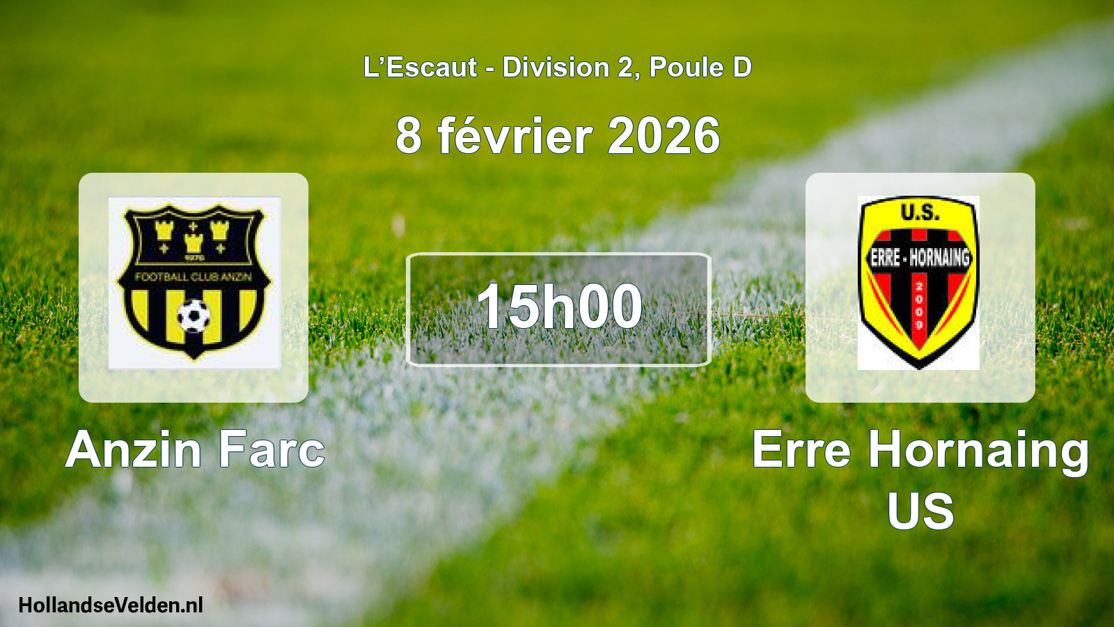 Scheduled Match: Anzin Farc - Erre Hornaing US (8 February 2026)