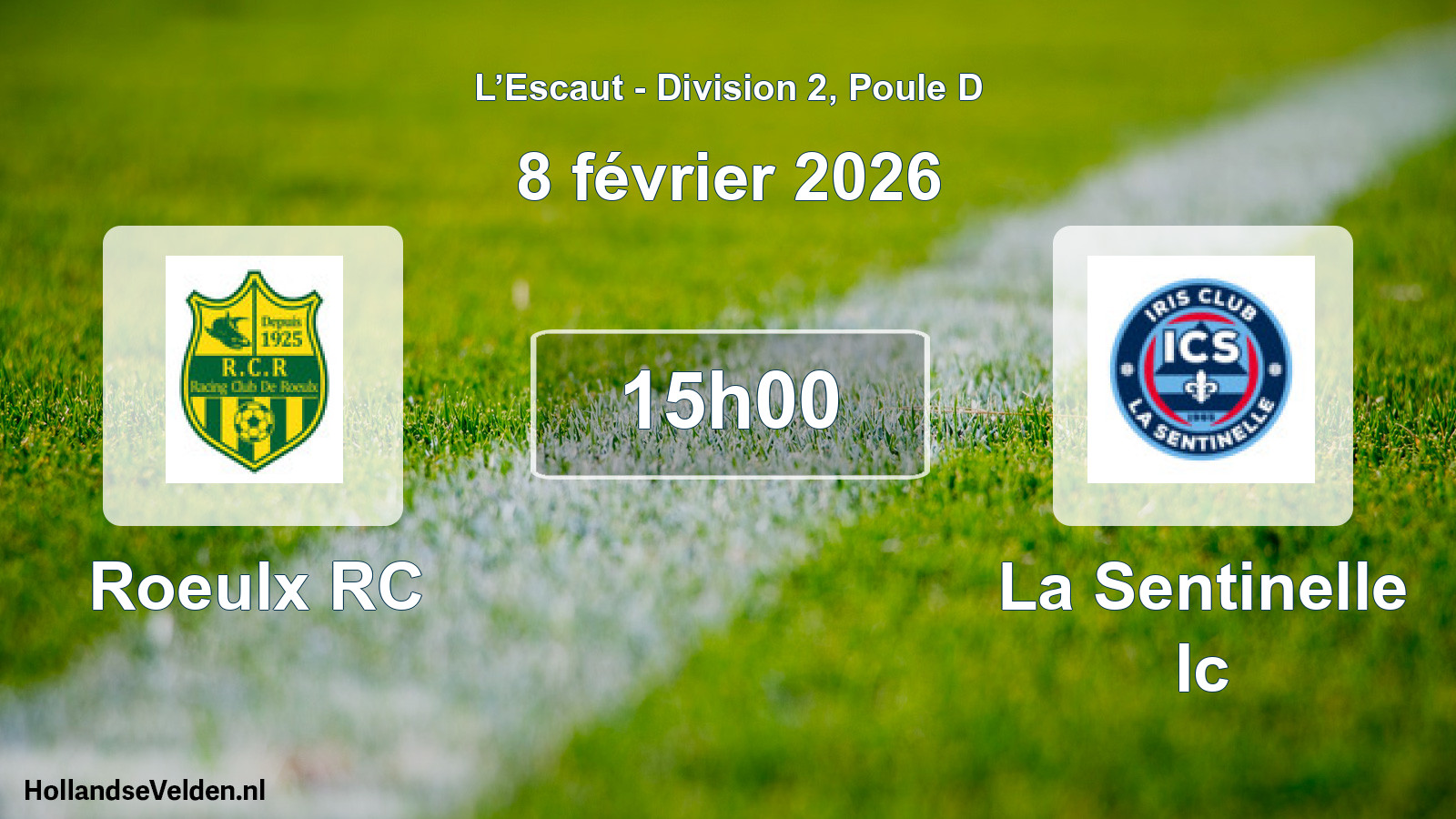 Match programmé: Roeulx RC - La Sentinelle Ic (8 février 2026)