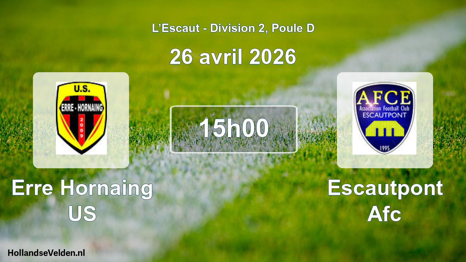 Geplande wedstrijd: Erre Hornaing US - Escautpont Afc (26 april 2026)