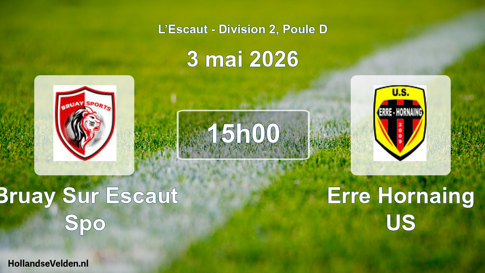 Scheduled Match: Bruay Sur Escaut Spo - Erre Hornaing US (3 May 2026)