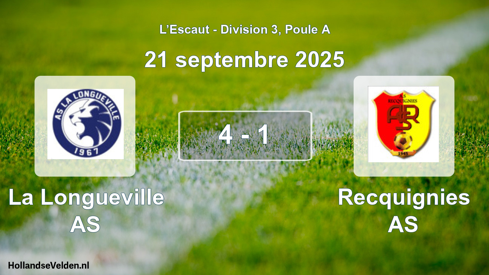 Gespeelde wedstrijd: La Longueville AS - Recquignies AS 4 - 1 (21 september 2025)