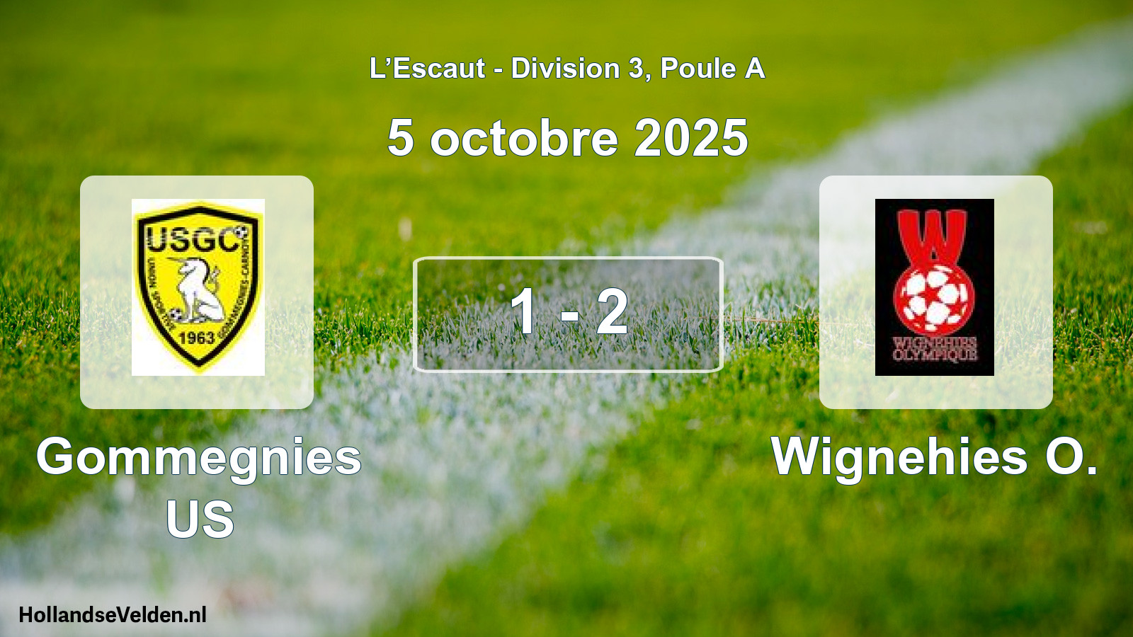 Match joué: Gommegnies US - Wignehies O. 1 - 2 (5 octobre 2025)