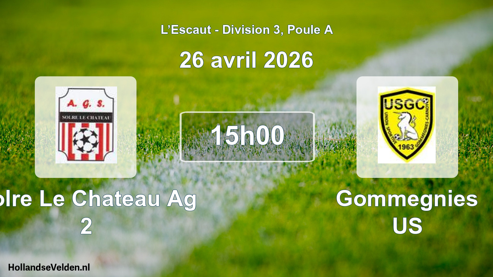 Geplande wedstrijd: Solre Le Chateau Ag 2 - Gommegnies US (26 april 2026)