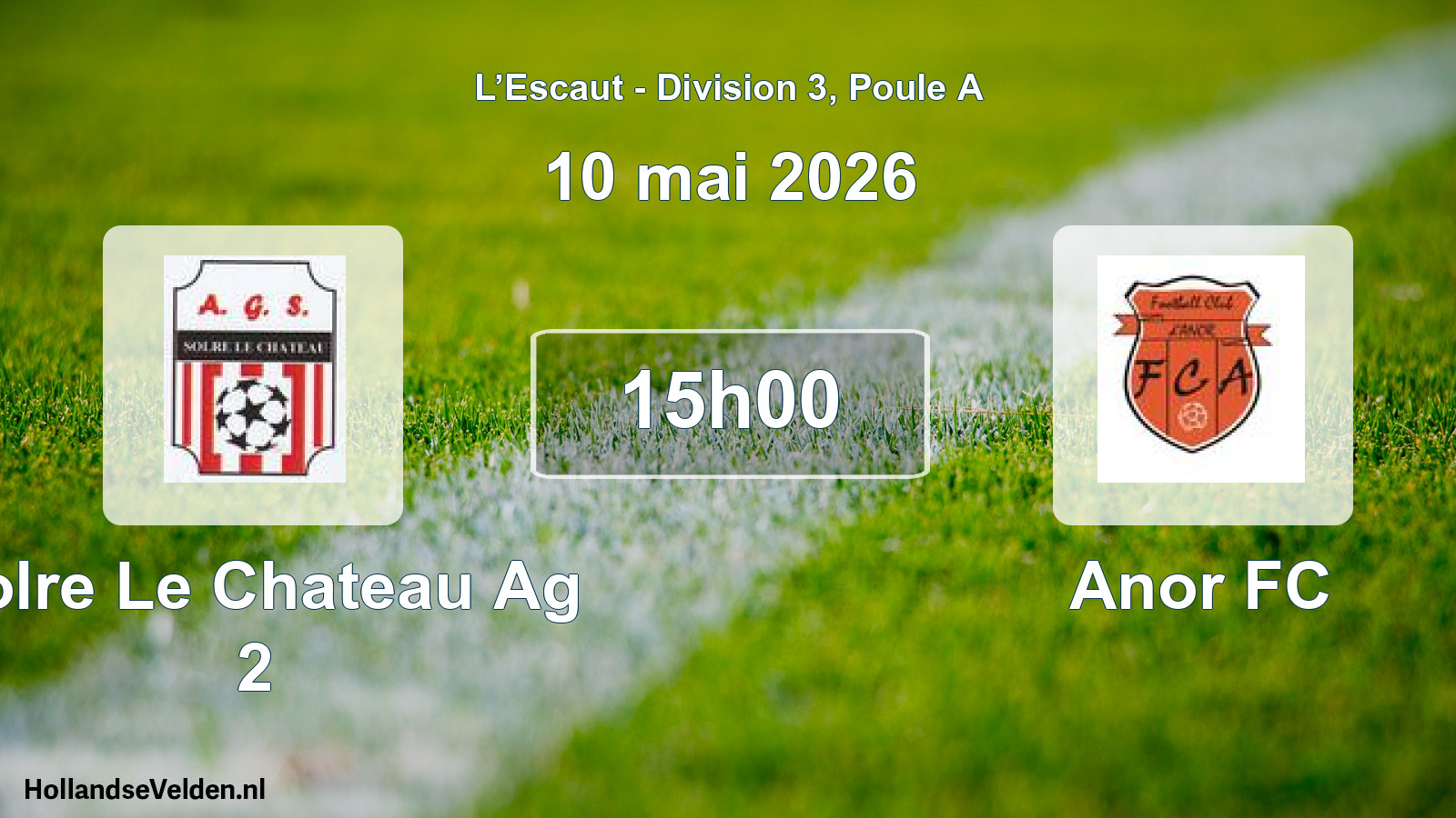 Geplande wedstrijd: Solre Le Chateau Ag 2 - Anor FC (10 mei 2026)
