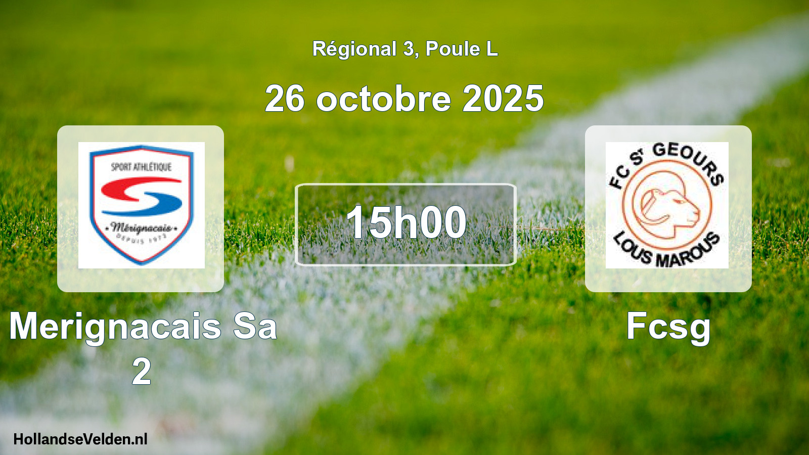 Scheduled Match: Merignacais Sa 2 - Fcsg (26 October 2025)