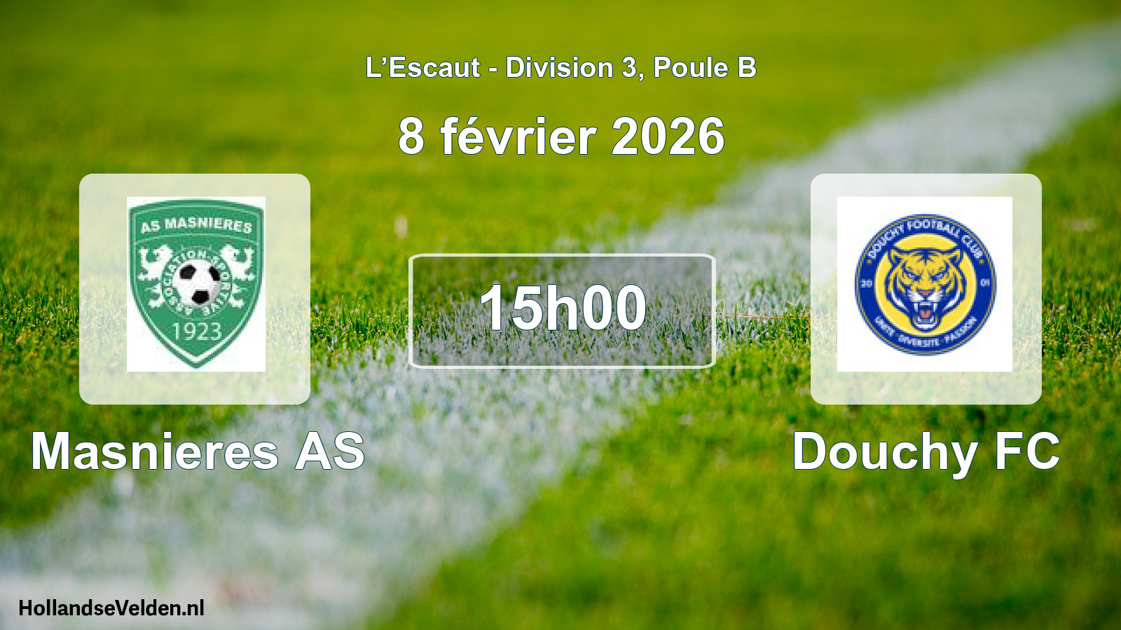 Geplande wedstrijd: Masnieres AS - Douchy FC (8 februari 2026)