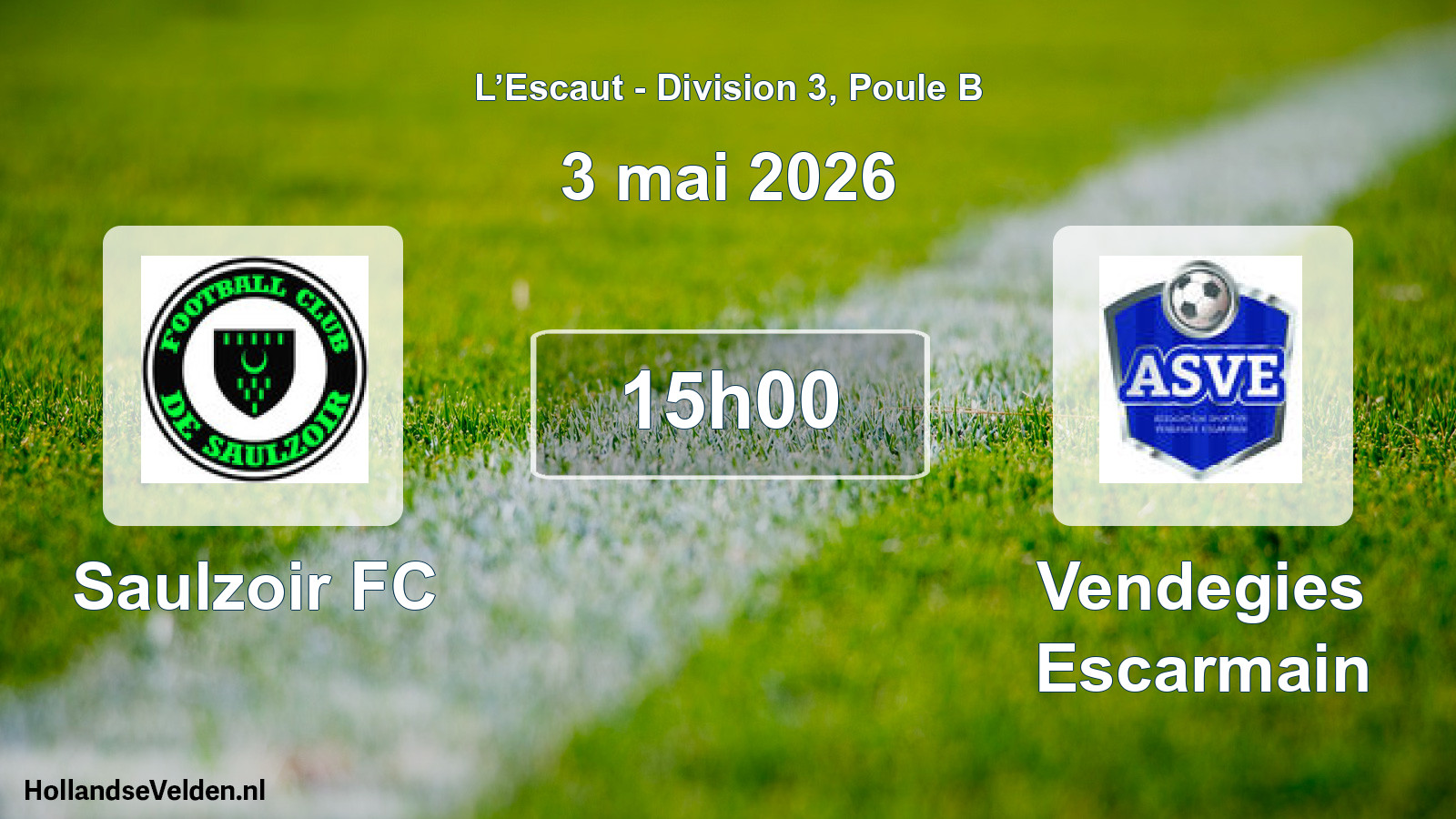 Match programmé: Saulzoir FC - Vendegies Escarmain (3 mai 2026)