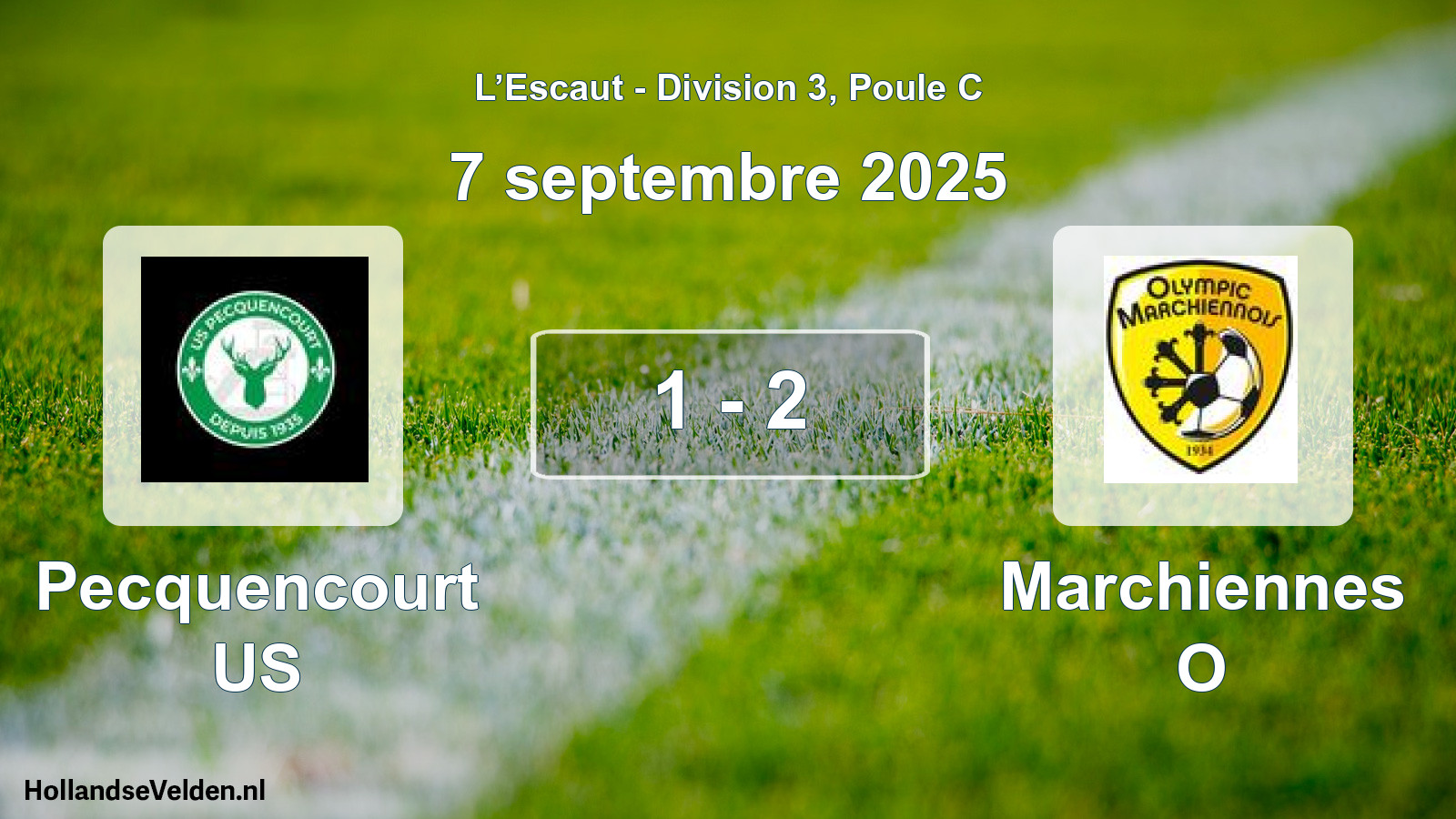 Total number of matches played: Pecquencourt US - Marchiennes O 1 - 2 (7 September 2025)