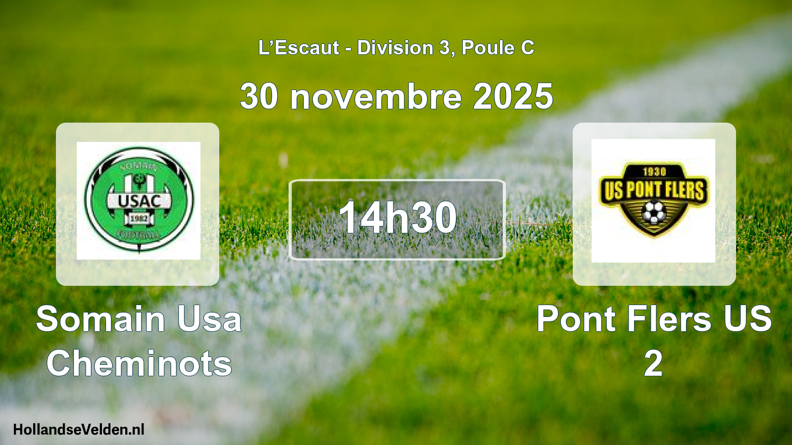 Scheduled Match: Somain Usa Cheminots - Pont Flers US 2 (30 November 2025)