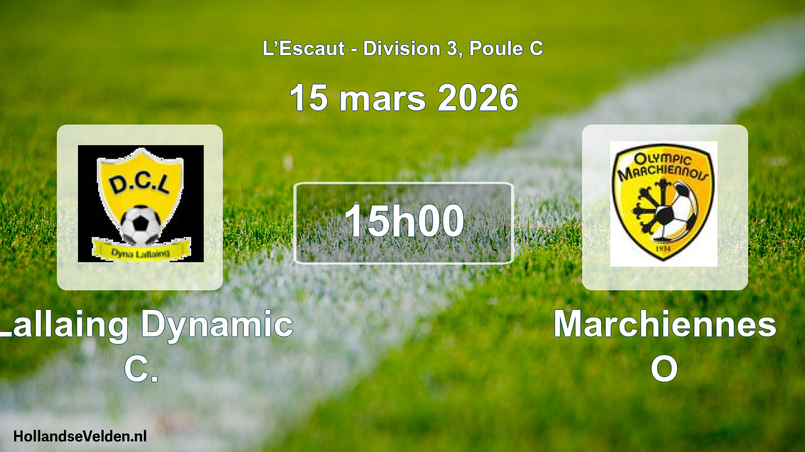 Match programmé: Lallaing Dynamic C. - Marchiennes O (15 mars 2026)