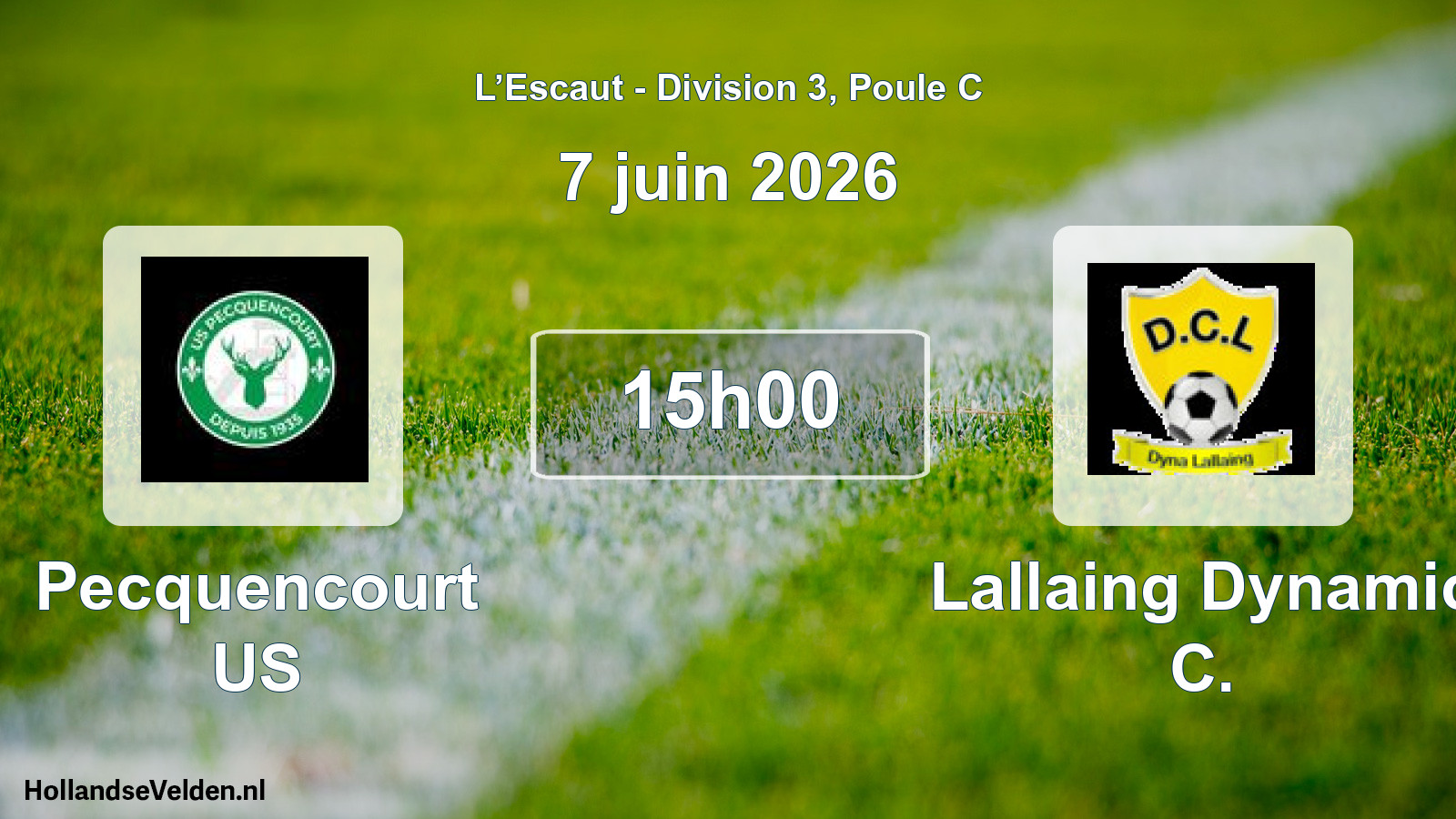 Match programmé: Pecquencourt US - Lallaing Dynamic C. (7 juin 2026)