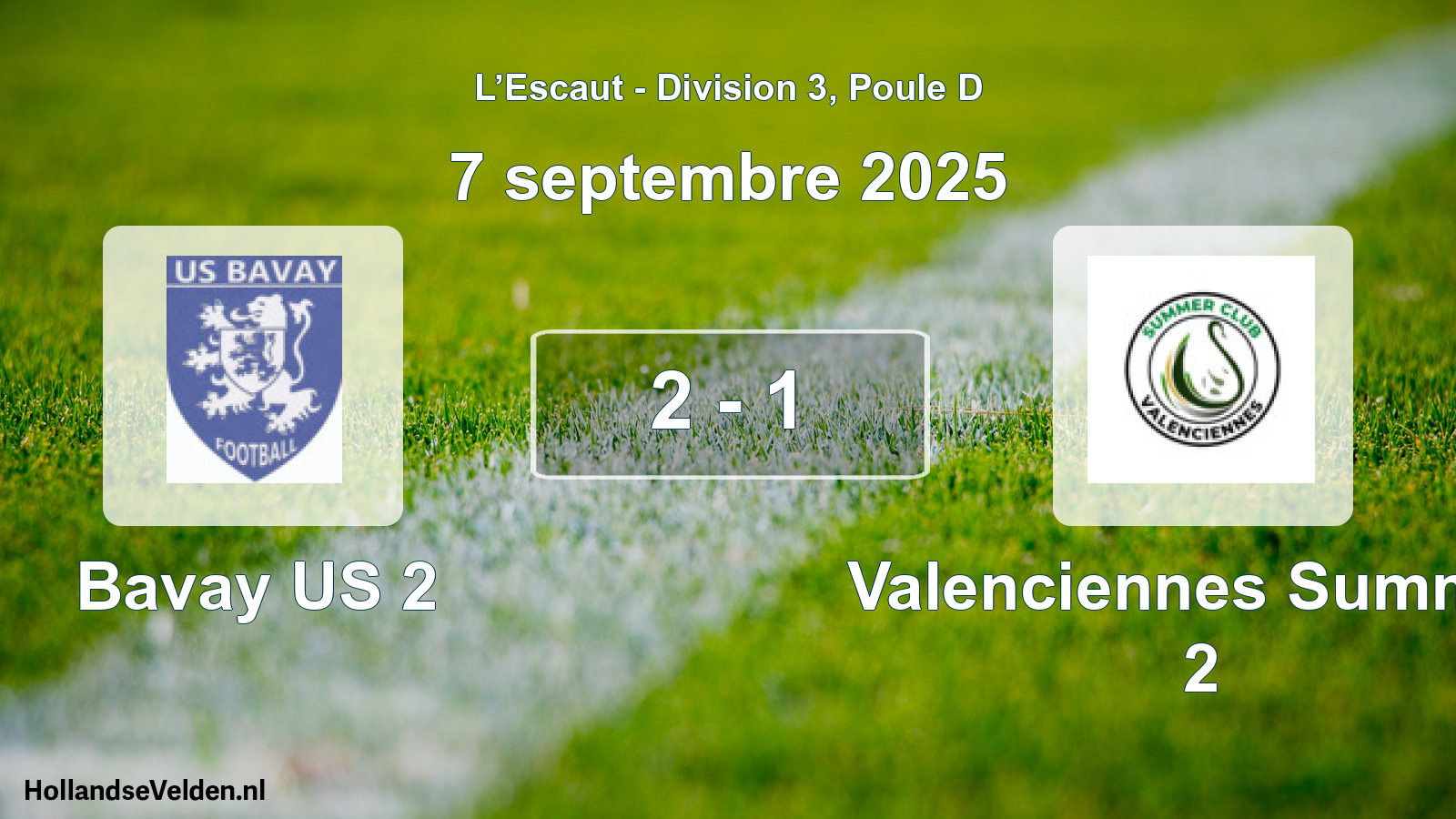 Match joué: Bavay US 2 - Valenciennes Summer 2 2 - 1 (7 septembre 2025)