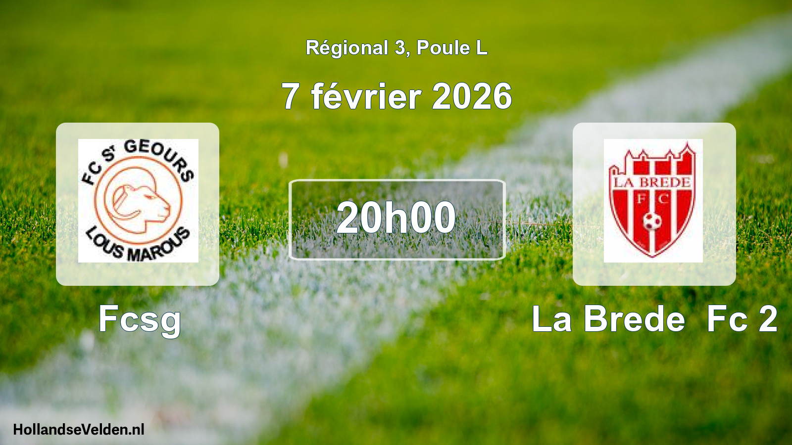 Geplande wedstrijd: Fcsg - La Brede Fc 2 (7 februari 2026)