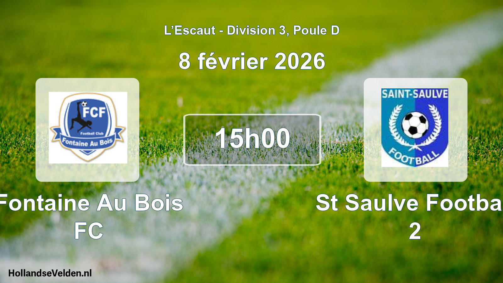 Match programmé: Fontaine Au Bois FC - St Saulve Football 2 (8 février 2026)