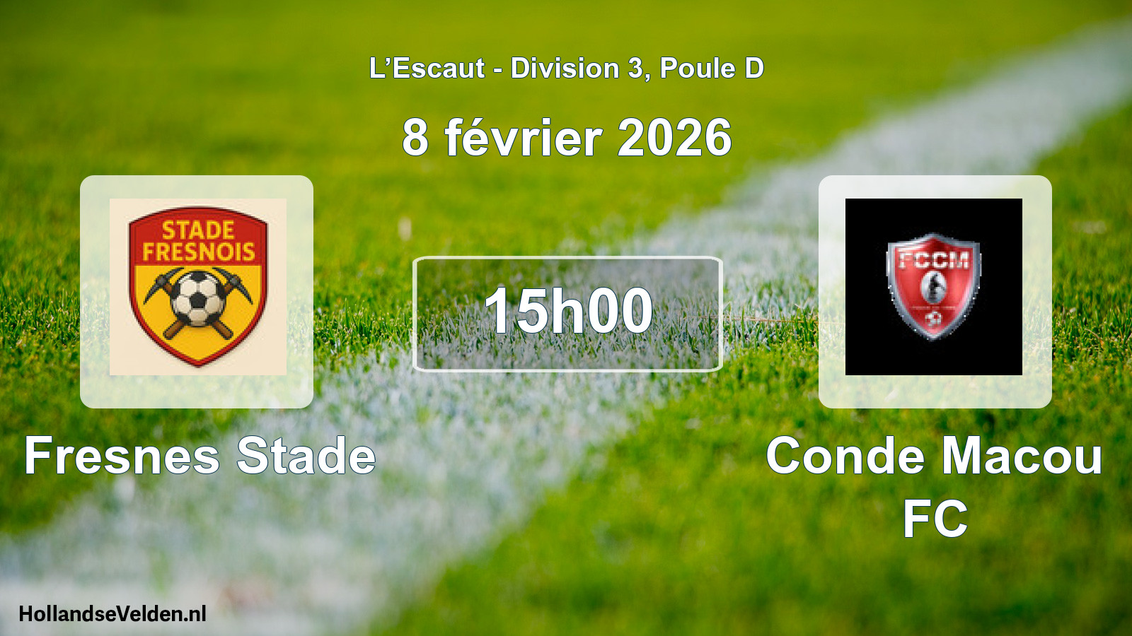 Scheduled Match: Fresnes Stade - Conde Macou FC (8 February 2026)