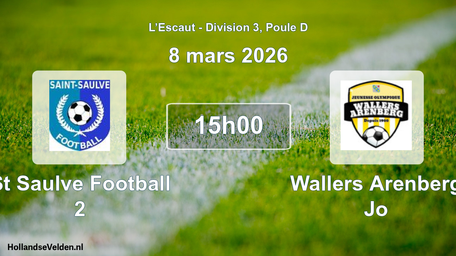 Match programmé: St Saulve Football 2 - Wallers Arenberg Jo (8 mars 2026)