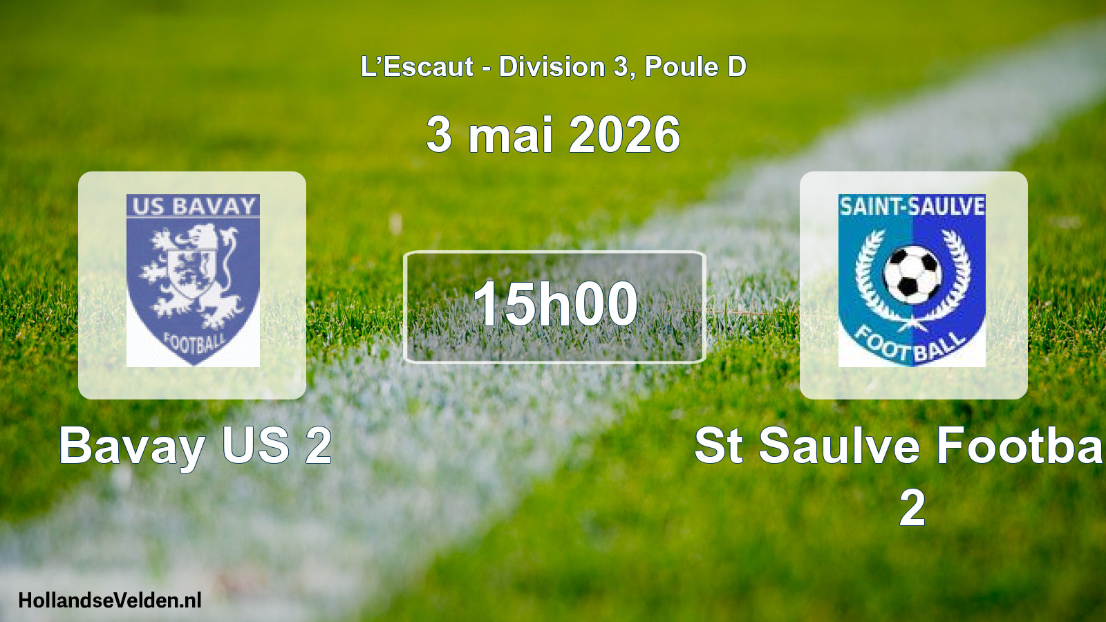 Scheduled Match: Bavay US 2 - St Saulve Football 2 (3 May 2026)
