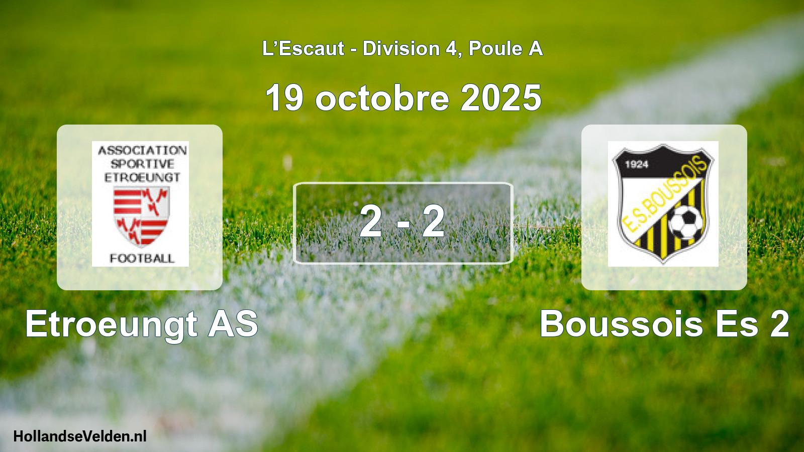 Match joué: Etroeungt AS - Boussois Es 2 2 - 2 (19 octobre 2025)
