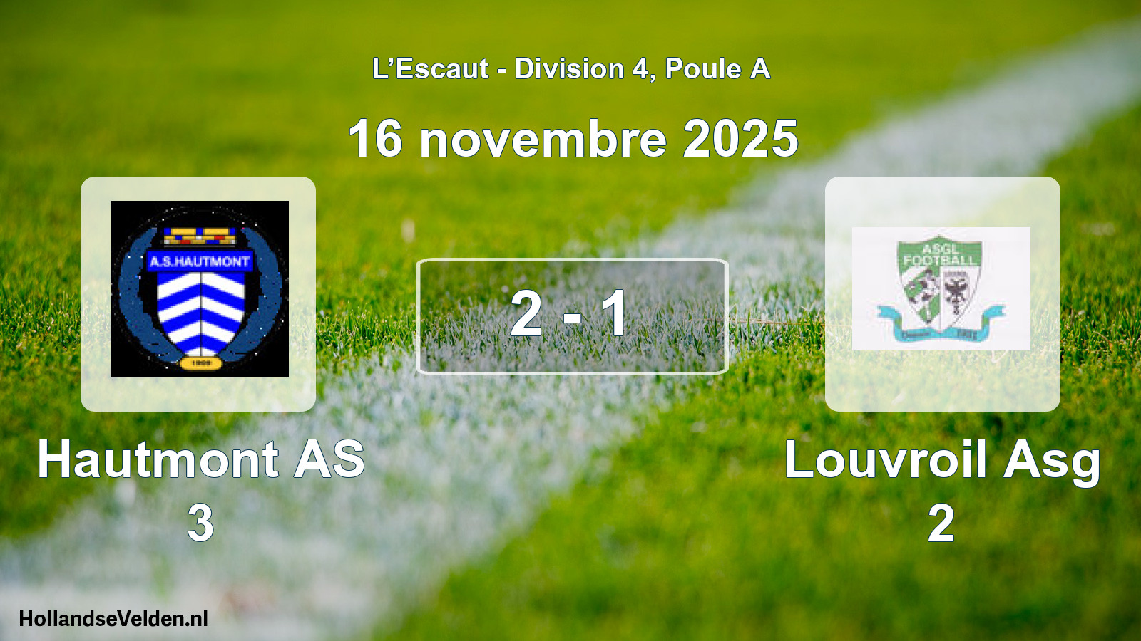 Match joué: Hautmont AS 3 - Louvroil Asg 2 2 - 1 (16 novembre 2025)