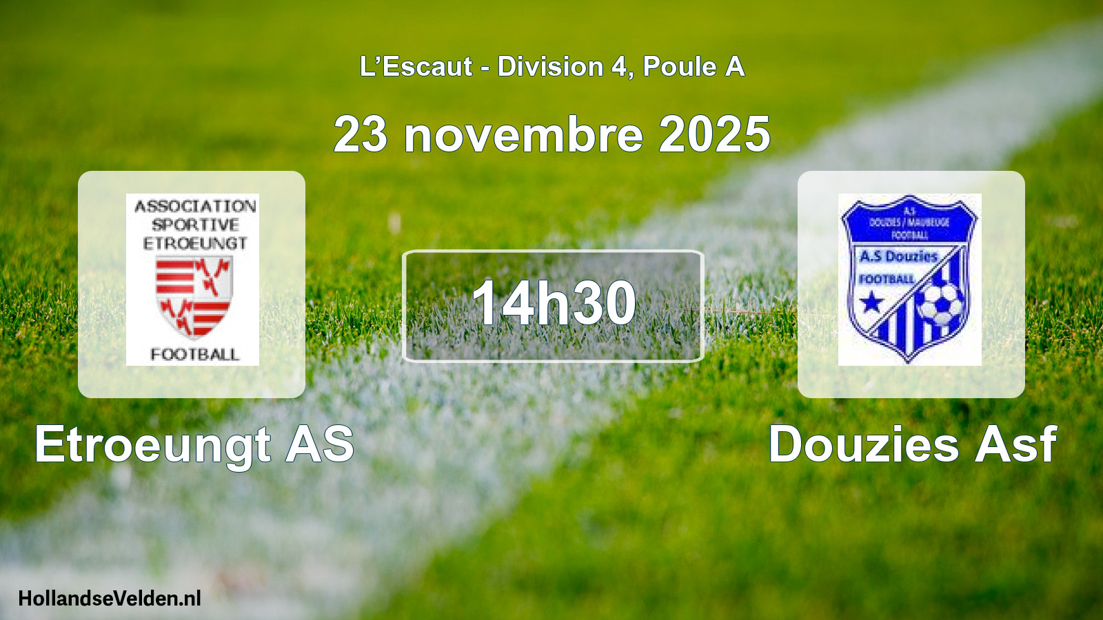 Match programmé: Etroeungt AS - Douzies Asf (23 novembre 2025)