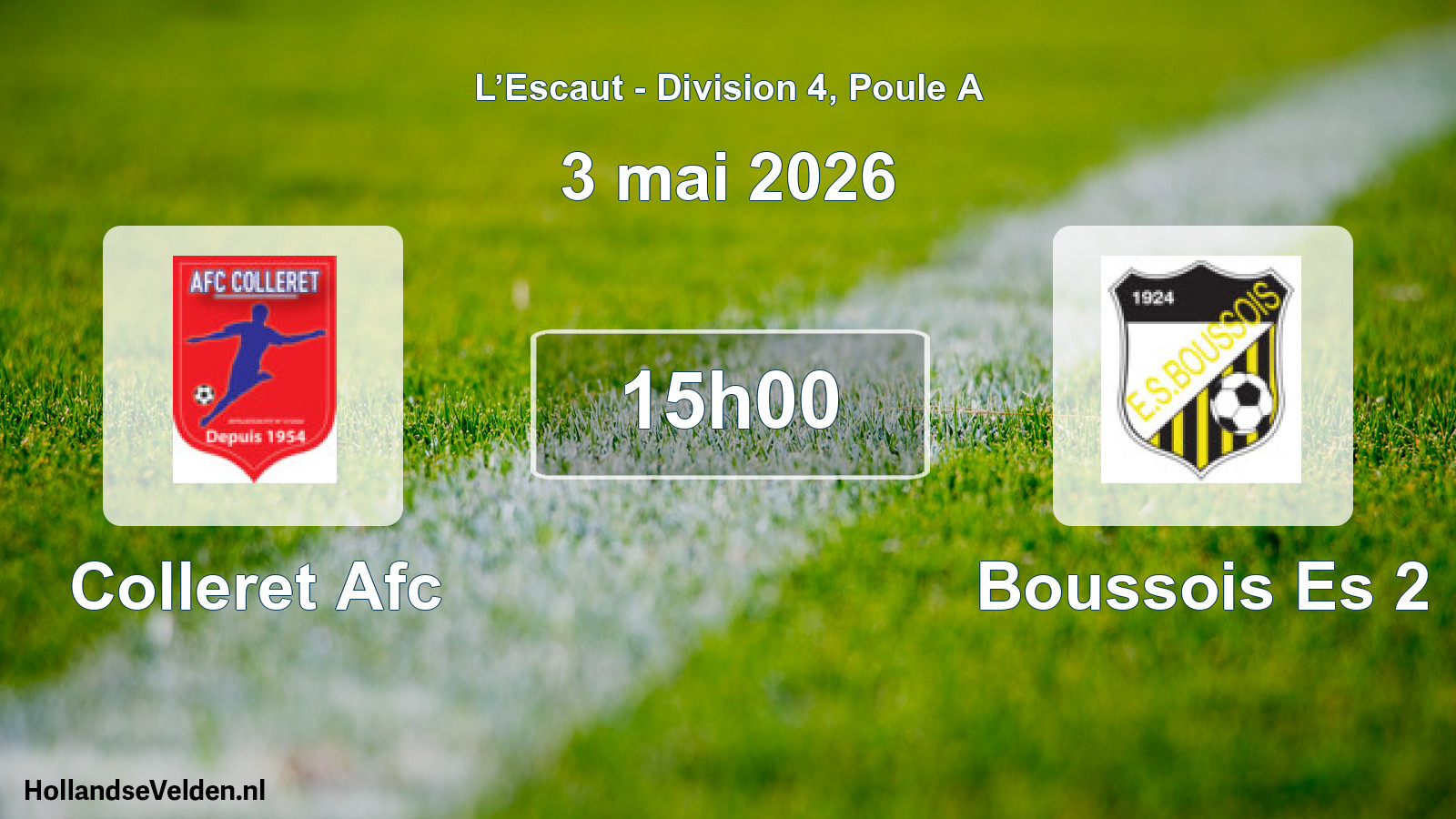 Scheduled Match: Colleret Afc - Boussois Es 2 (3 May 2026)