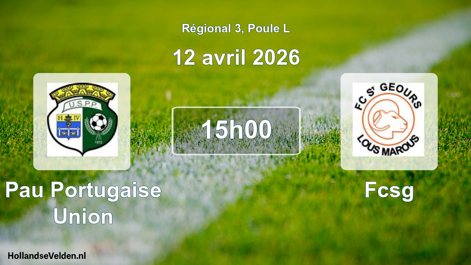 Geplande wedstrijd: Pau Portugaise Union - Fcsg (12 april 2026)