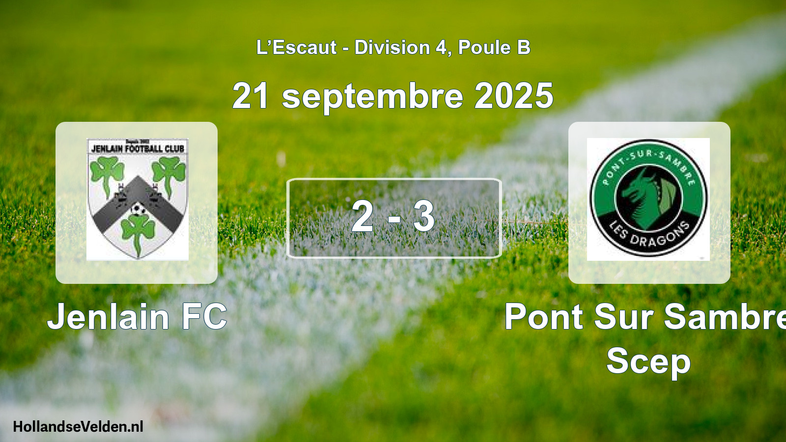 Total number of matches played: Jenlain FC - Pont Sur Sambre Scep 2 - 3 (21 September 2025)