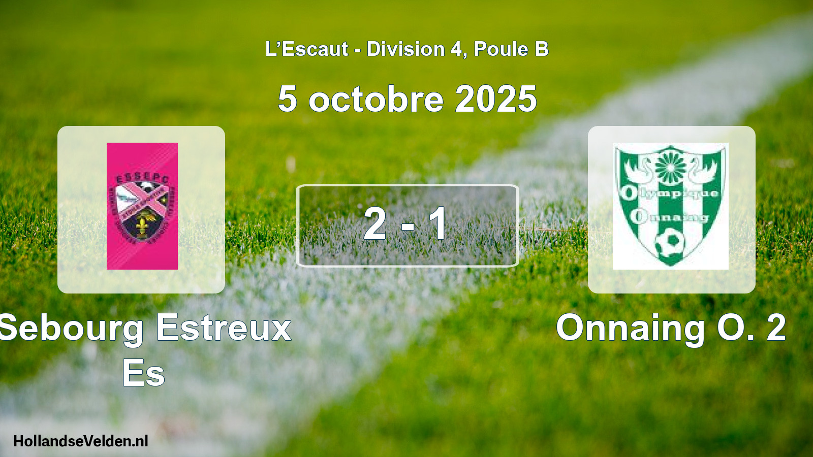 Gespeelde wedstrijd: Sebourg Estreux Es - Onnaing O. 2 2 - 1 (5 oktober 2025)