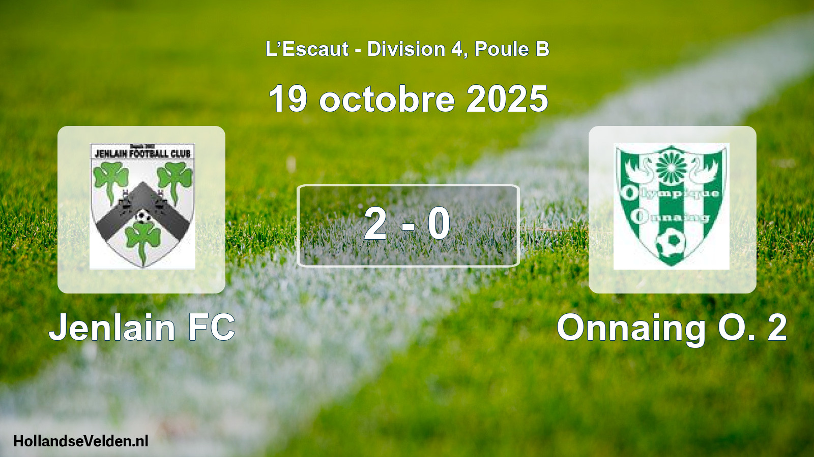 Match joué: Jenlain FC - Onnaing O. 2 2 - 0 (19 octobre 2025)