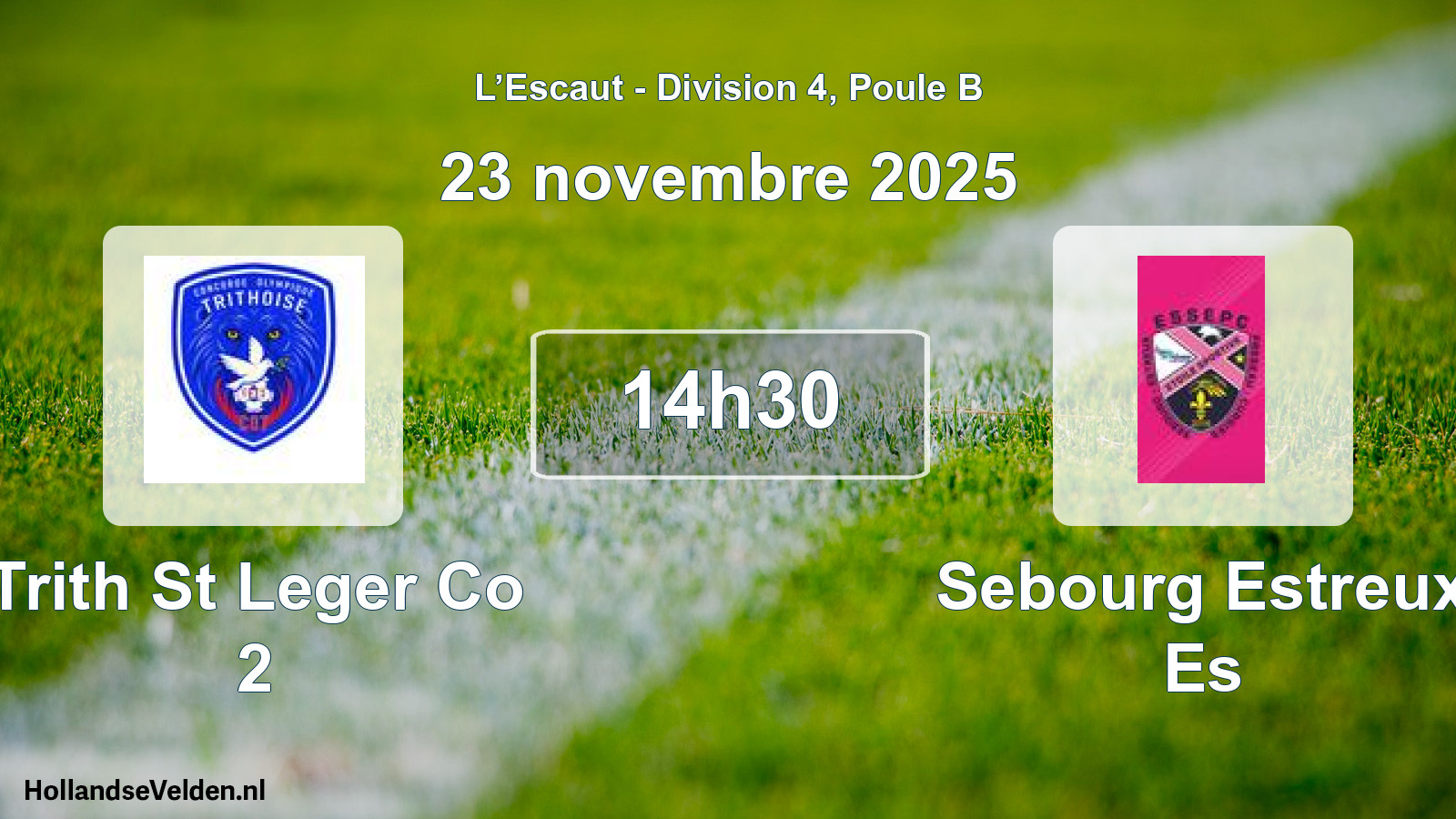 Match programmé: Trith St Leger Co 2 - Sebourg Estreux Es (23 novembre 2025)