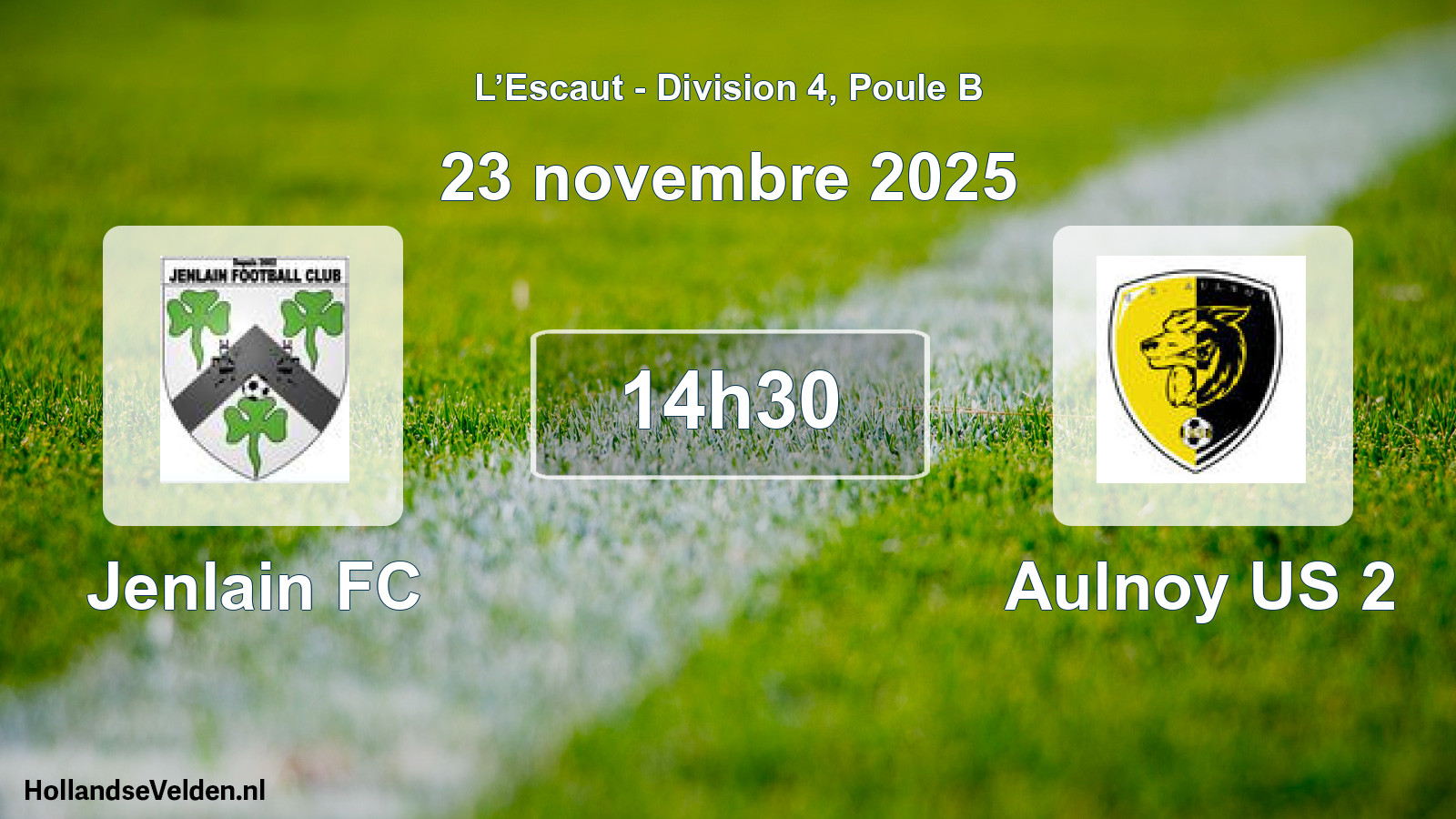 Match programmé: Jenlain FC - Aulnoy US 2 (23 novembre 2025)