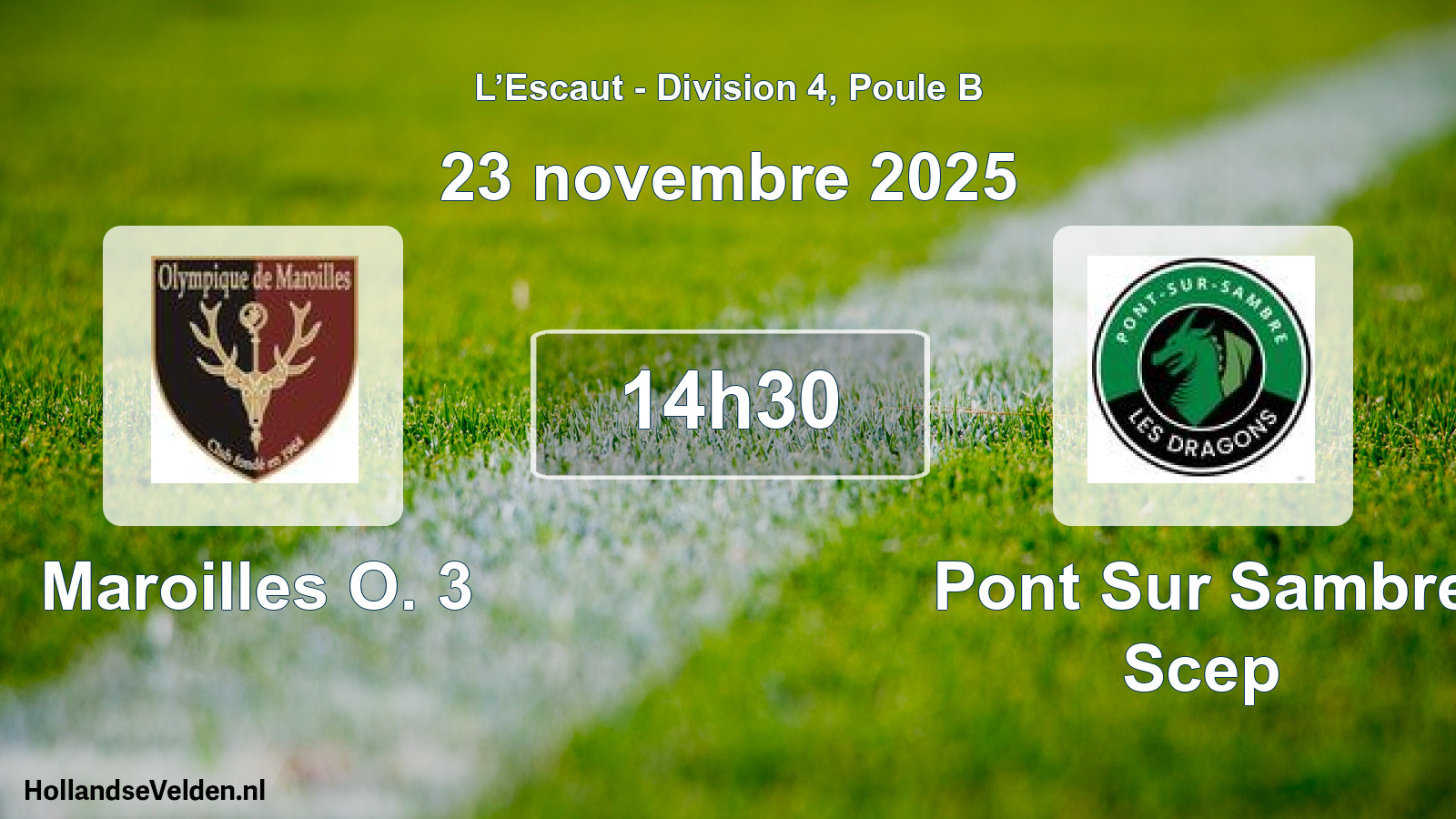 Match programmé: Maroilles O. 3 - Pont Sur Sambre Scep (23 novembre 2025)