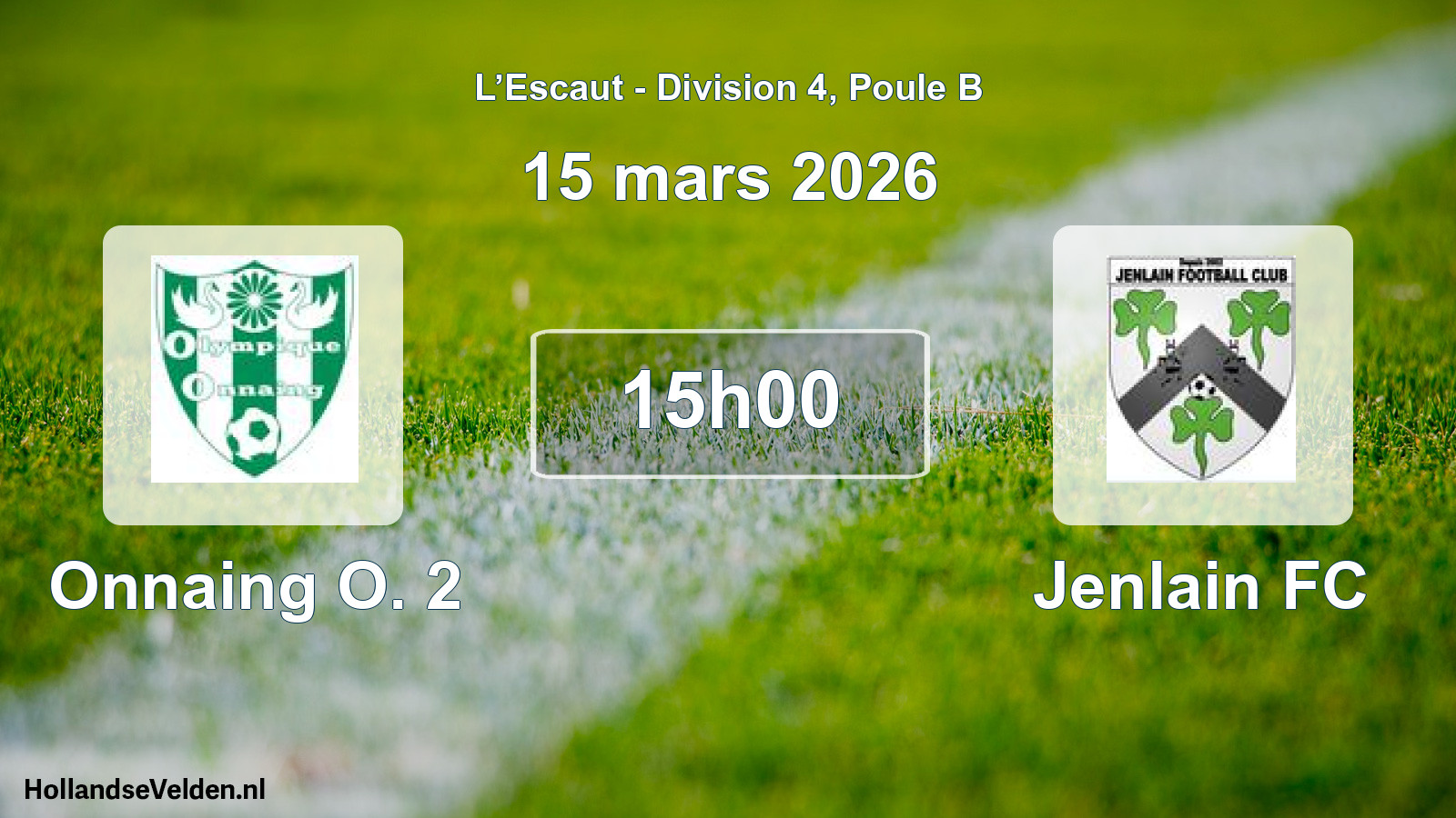 Scheduled Match: Onnaing O. 2 - Jenlain FC (15 March 2026)