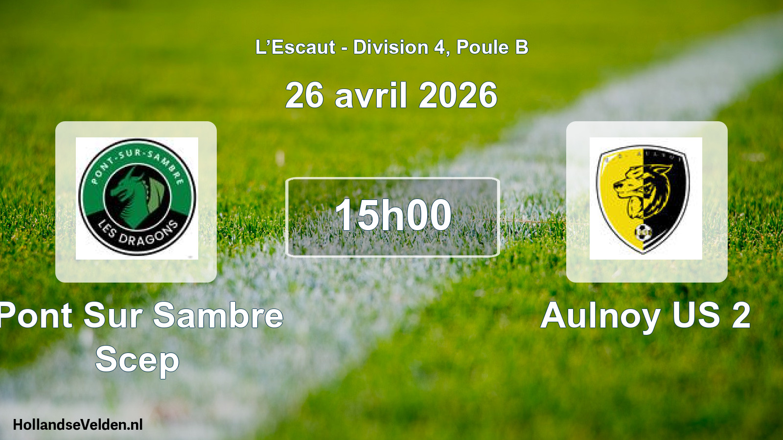 Scheduled Match: Pont Sur Sambre Scep - Aulnoy US 2 (26 April 2026)
