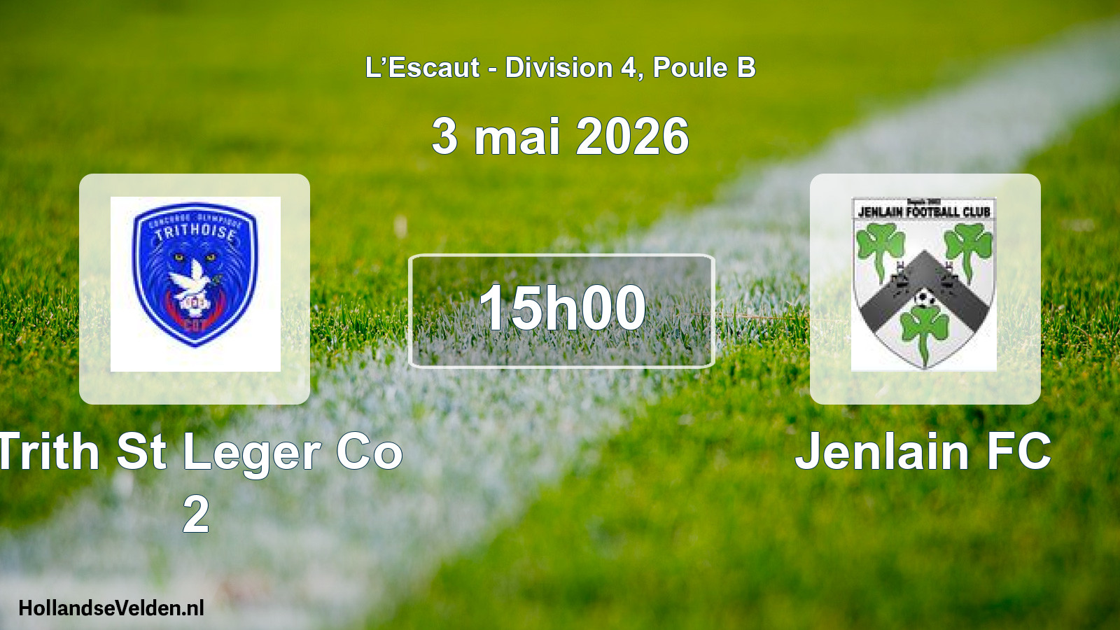 Match programmé: Trith St Leger Co 2 - Jenlain FC (3 mai 2026)